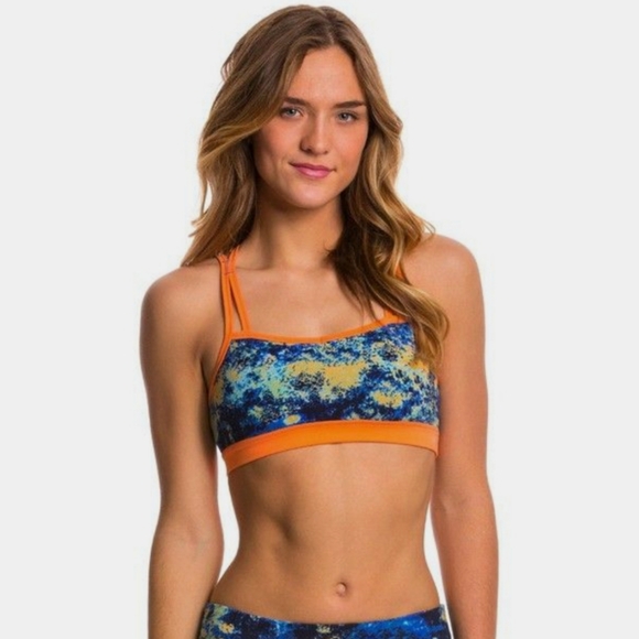 Zobha Athena strappy studio bra in Muscari Blue - Picture 8 of 8